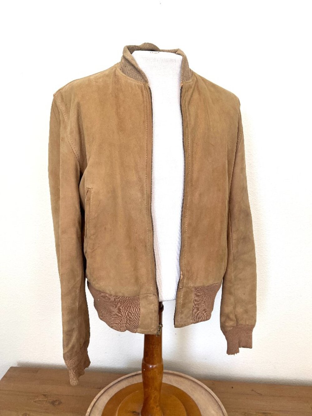 1950's /60's Brent Sportsman Suede Bomber Jacket - Size Medium